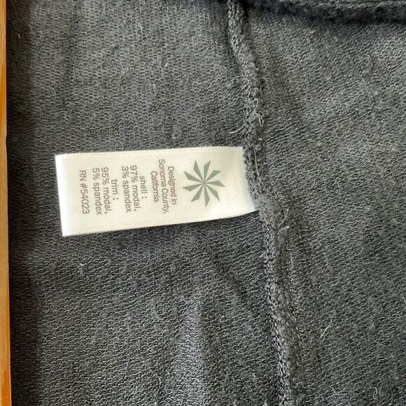 Athleta Studio Wrap Waterfall Open Front Cardigan women’s XXS black magnetic - Picture 10 of 12